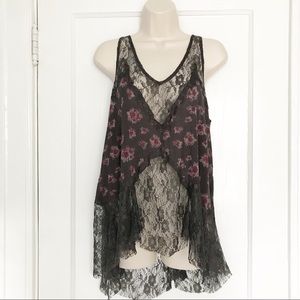🌹Free People BOHO Lace Floral Tank Top
